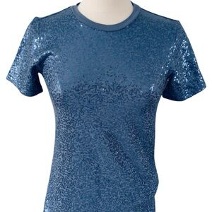 DKNY Navy Blue Sequin Women's Top NWOT
